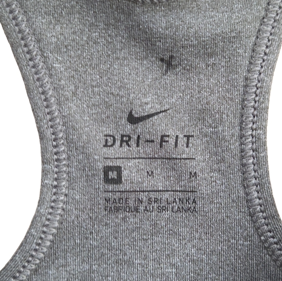 Nike Women's Gray Racerback Sports Bra, Size M - Picture 2 of 3